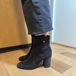 Tommy Hilfiger Blue Suede Ankle Heeled Boots